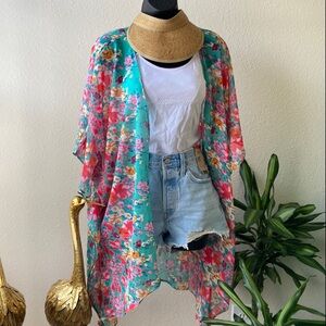 Floral Print Kimono